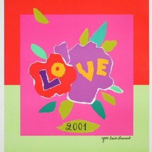 YSL 2001 framed "Love" print